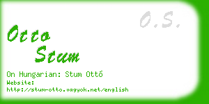 otto stum business card